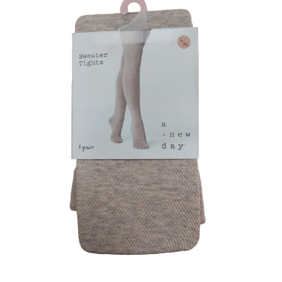 A New Day sweater tights size L/XL oatmeal color Brand New